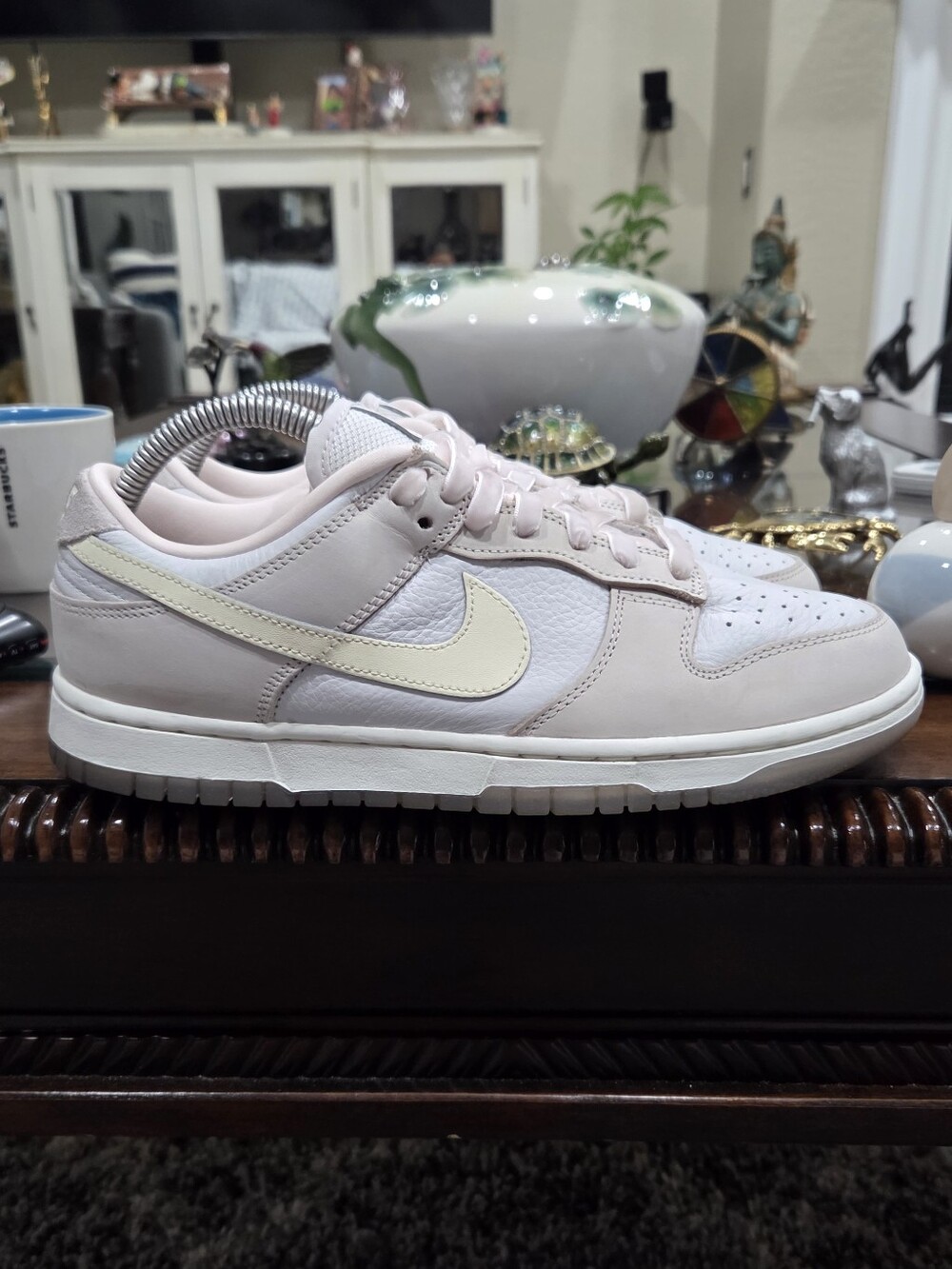 Nike Womans Dunk  Low PRM  Sneakers in Light Pink/Cream